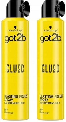 Got2B Schwarzkopf Glued Spray Utrwalający 2X300Ml