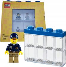 Lego Pojemnik Na Minifigurki Niebieski + Figurka