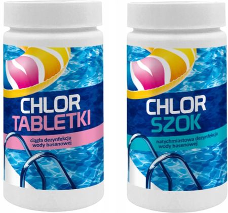 Chlor Tabletki + Szok Zestaw Do Basenu 2x1kg