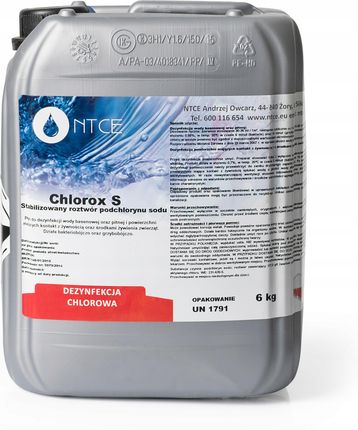 Podchloryn Sodu Stabilizowany Chlorox S Ntce 6kg