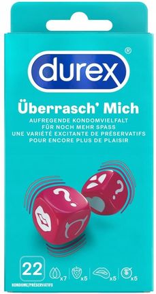 Durex PREZERWATYWY RÓŻNE NIESPODZIANKA 22szt.