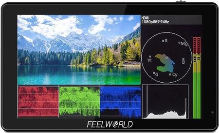 Feelworld LUT5 | Monitor podglądowy 5.5", 4K HDMI, dotykowy, jasność 3000cd/m2
