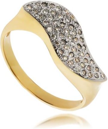Diament Złoty pierścionek z diamentami 585 (P5262)