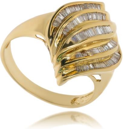 Diament Złoty pierścionek z diamentami 585 (P2120)