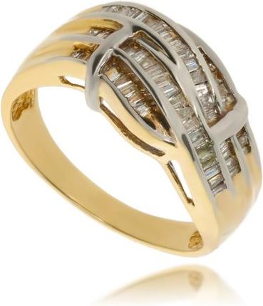 Diament Złoty pierścionek z diamentami 585 (P3543)