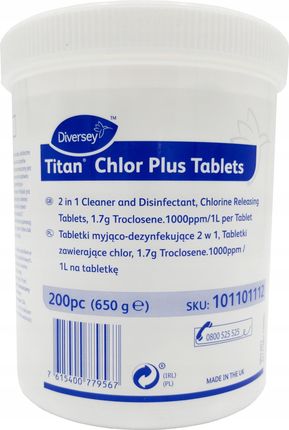 Titan Chlor Plus Tabletki Do Dezynfekcji 200 Sztuk