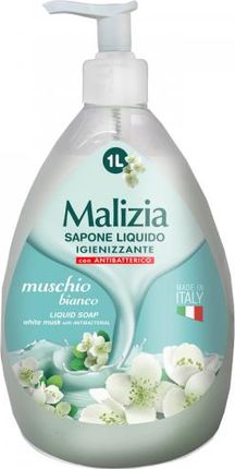 Malizia Sapone Liquido Muschio Bianco Białe Piżmo Mydło Antybakteryjne W Płynie 1 L