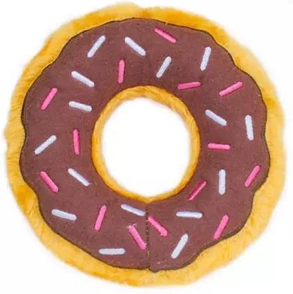 Zippypaws Pluszowy Donut Czekoladowy Standard Z Piszczałkami Zabawka Dla Psów Ras Średnich I Szczeniąt Ras Dużych