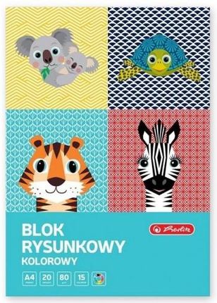 Herlitz Blok Rysunkowy A4/20K Kolor Cute Animals (10Szt)