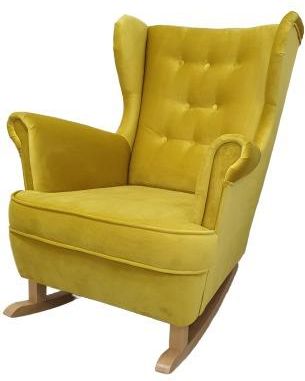 Fotel uszak bujany Prestige żółty plusz