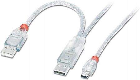 Lindy USB 2.0 2 x A (20cm) / Mini-B 1.0m (31784)