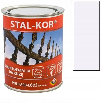 Polifarb Łódź Stal-Kor Farba Na Rdzę Popielata Jasna RAL7035 0,8l