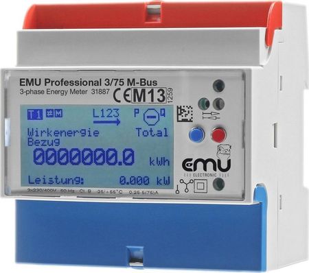 Emu Electronic Licznik Energii 3 Fazowy Pomiar Bezpośredni 75A Modbus Rtu Professional 3/75