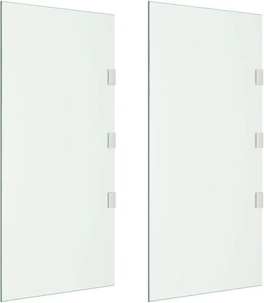 vidaXL Zadaszenia nad drzwi 2 szt. przezroczyste szkło hartowane (3095481)