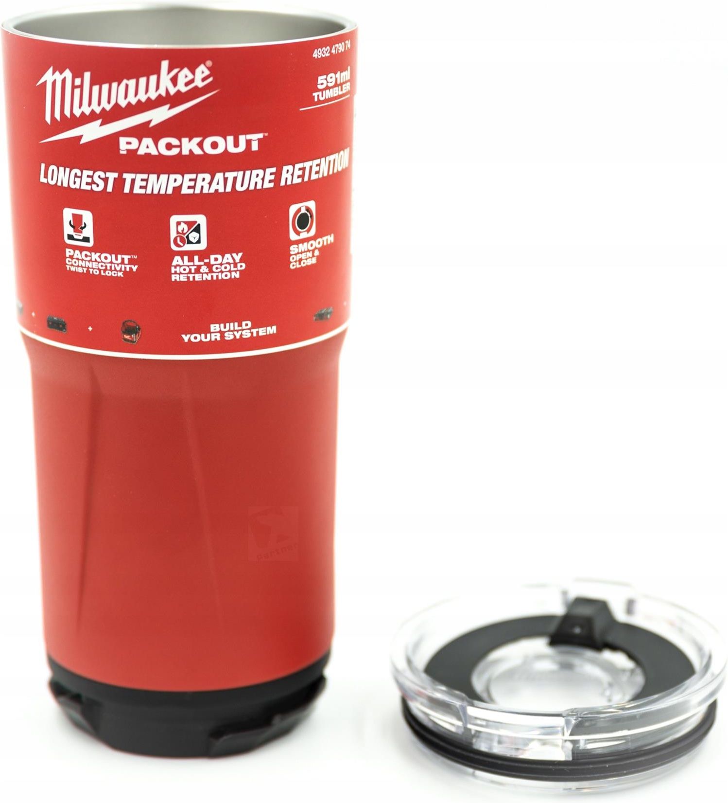 MILWAUKEE Packout thermos cup red 591 ml - MILWAUKEE 4932479074