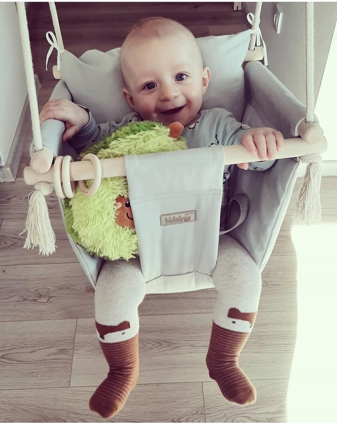 Kidaboo Huśtawka Skandynawska Certyfikat+Pasy Bezp (BASICGREY) - zdjęcie 3 Kidaboo Huśtawka Skandynawska Certyfikat+Pasy Bezp (BASICGREY)