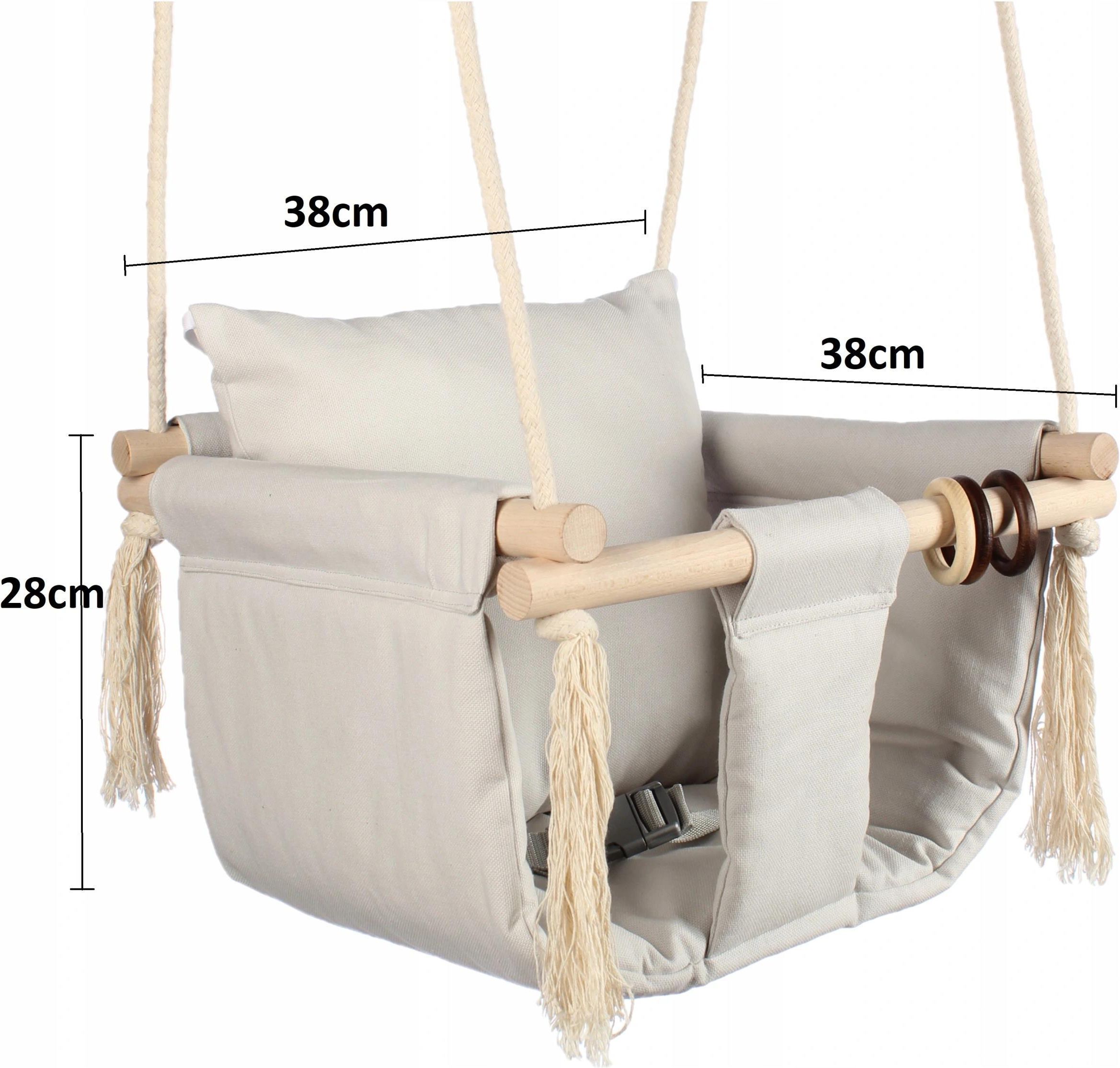 Kidaboo Huśtawka Skandynawska Certyfikat+Pasy Bezp (BASICGREY) - zdjęcie 8 Kidaboo Huśtawka Skandynawska Certyfikat+Pasy Bezp (BASICGREY)