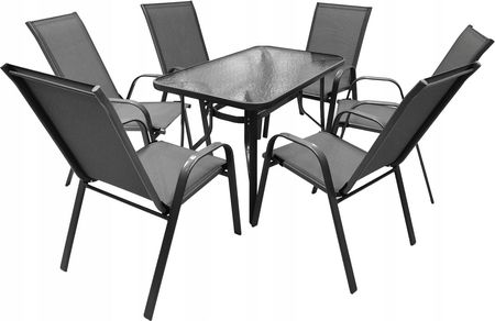 Zestaw Mebli Do Ogrodu Tarasu 6X Krzesła + Stół 