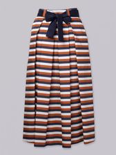 Zdjęcie Spódnica w granatowe, białe i brązowe paski - Łapy