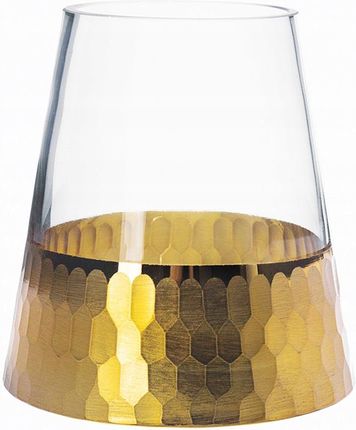 Altom Design Golden Honey Wazon / Świecznik Szklany H 12 Cm 12380407466
