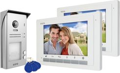Eura WIDEODOMOFON ''EURA'' VDP-70A5/N WHITE ''2EASY'' dwurodz 2x LCD 7'' biały czytnik zbliżeniowy natynkowy (A51A170)