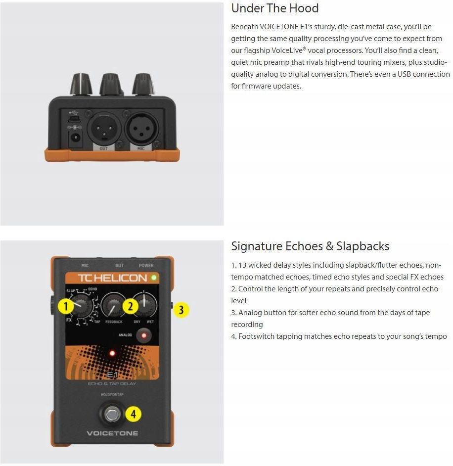 TC Helicon VoiceTone E1 - Echo/Delay - Ceny i opinie - Ceneo.pl