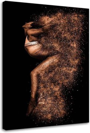 Obraz Na Płótnie Piękna Kobieta W Złotym Pyle 70x100