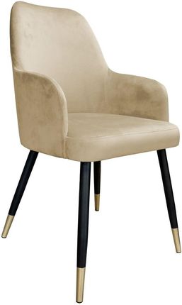 Krzesło Tapicerowane Westa W Kolorze Beżowym Na Złotych Nogach 11415