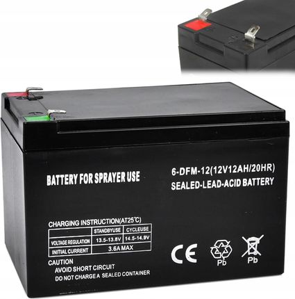 Geko Bateria Akumulator 12Ah Opryskiwacza Elektrycznego