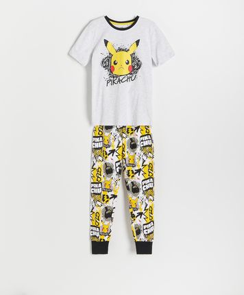 Reserved - Dwuczęściowa piżama Pokémon - Jasny szary