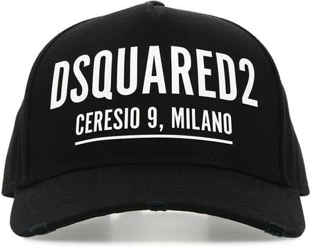 DSQUARED2 MILANO włoska czapka z daszkiem NERO