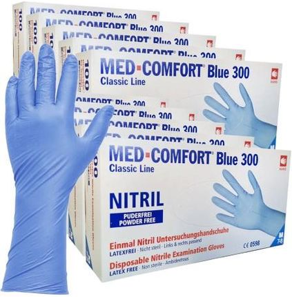 Ampri Rękawiczki Nitrylowe Bezpudrowe Blue 300 100szt. 10Pak