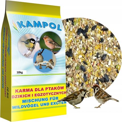 Kampol Pokarm Karma Dla Dzikich Ptaków Drobne Ziarno 10Kg