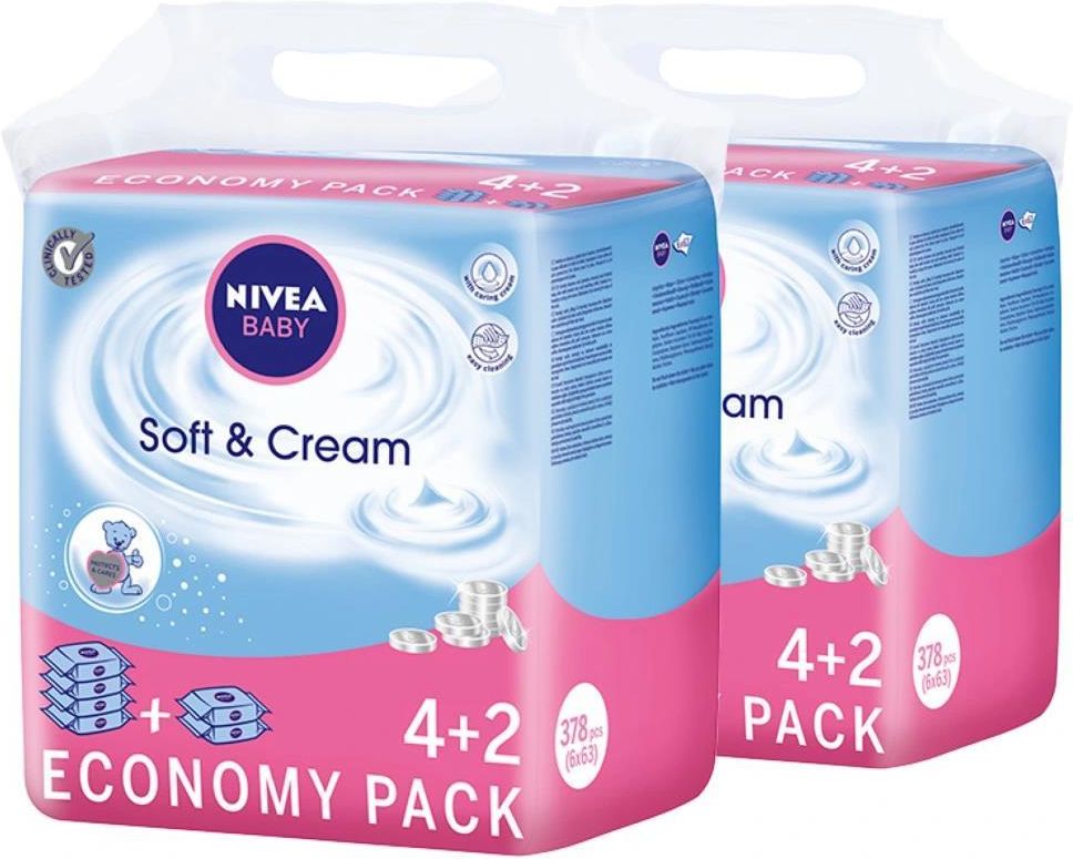 Nivea Baby Chusteczki Nawilżane Soft Cream 12X63Szt Ceny i opinie Ceneo pl