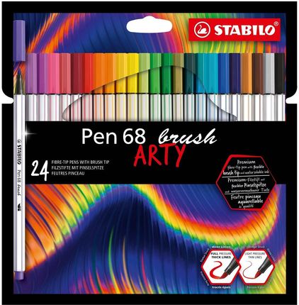 Flamaster Stabilo Pen 68 brush 24 szt. Arty