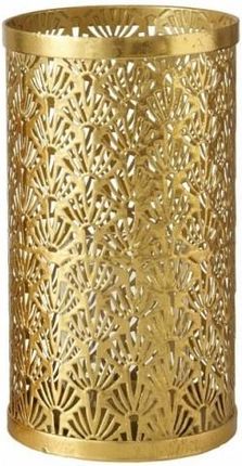 Lampion dekoracyjny złoty metalowy 18 cm