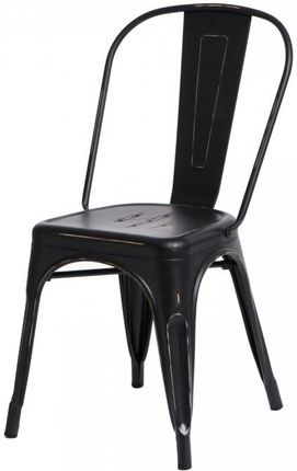 MIA home Krzesło Metalowe Metalove Antique Czarne 11363