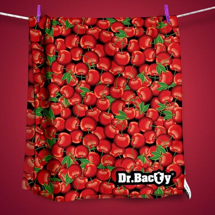 Dr.Bacty Ręcznik Plażowy Kąpielowy Czerwony Antybakteryjny Cherry L 60X130 66783