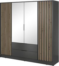 Zdjęcie Piaski Szafa Nelly 4D Grafit Lamela Artisan Lustro 100342226 - Łęknica