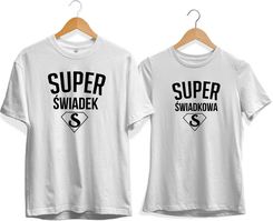 Super Świadek Super Świadkowa - zestaw koszulek - Akcesoria ślubne