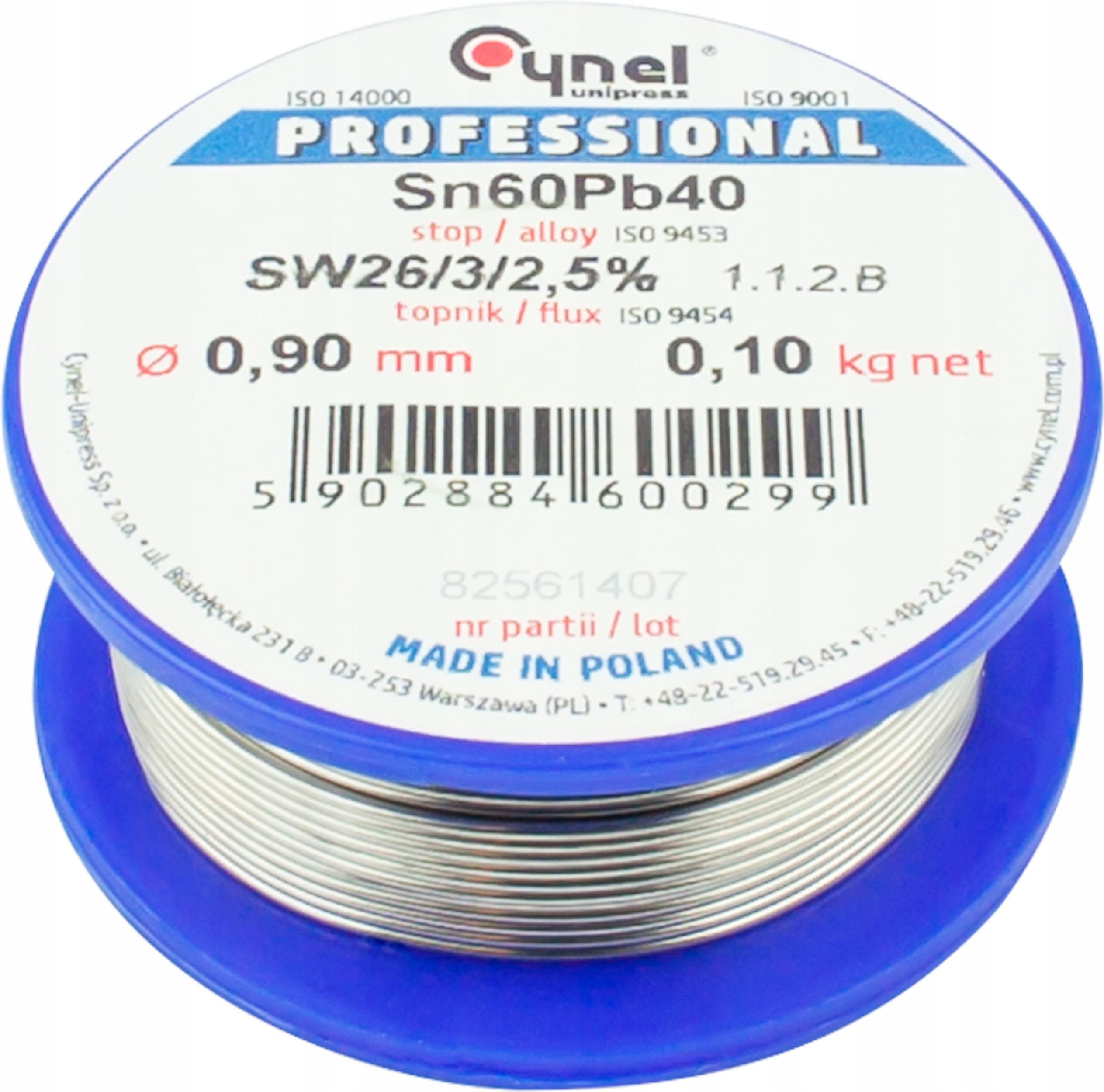 Cynel Cyna Spoiwo Lutownicze Z Topnikiem 100G 0,90mm 9638 - Opinie i ...