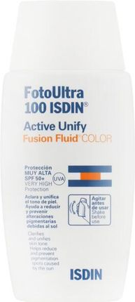 Fluid Do Twarzy Z Efektem Koloryzującym Isdin Foto Ultra 100 Active Unify Spf 50+ 50 ml