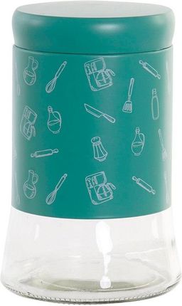 Dkd Home Decor Słoik Stal Nierdzewna Szkło Mięta 1100Ml 11X11X18Cm (S3014751)