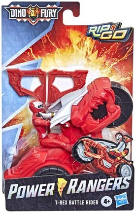 Hasbro Power Rangers Rip N Go T-Rex Battle Bike and Dino Fury red Ranger Toy Vehicle F4213