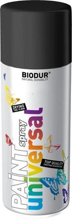 Biodur Farba Spray Czarny Mat RAL9005 0,4l