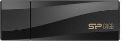 Silicon Power USB Flash Drive Blaze Series B07 64 GB Type-A USB 3.2 Gen 1 Black (SP064GBUF3B07V1K)