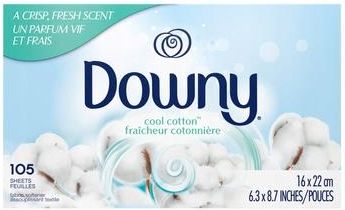 Downy Cool Cotton Chusteczki Do Suszarki 105Szt. (37000889984)