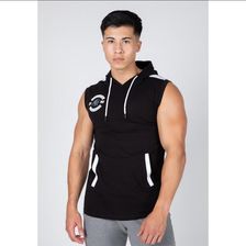 Zdjęcie GORILLA WEAR Oswego S/L Hooded - czarny bezrękawnik z kapturem - Czarny - Toszek