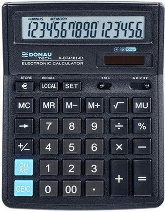 Kalkulator Biurowy 16 Cyfr Czarny Donau 