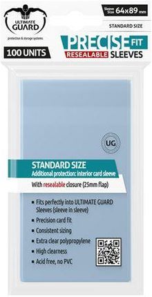 Ultimate Guard Precise-Fit Resealable Standard Size Transparent 64x89mm  (100) - Ceny i opinie 